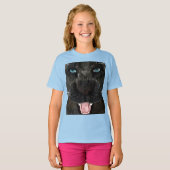 T-shirt Grosse chatte Panthère noire (Devant entier)