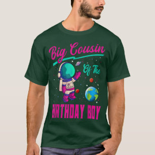 T-shirt Grosse Cousin De L'Anniversaire Boy Space Party Pl
