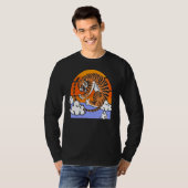 T-shirt Grosse faune de chat de Tigre rétro (Devant entier)