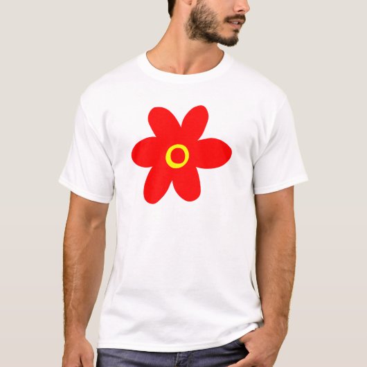 T-shirt Grosse Fleur Rouge (Devant)