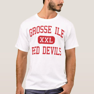 T-shirt Grosse Ile - diables rouges - milieu - Grosse Ile