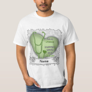 T-shirt Grosse infirmière au coeur vert
