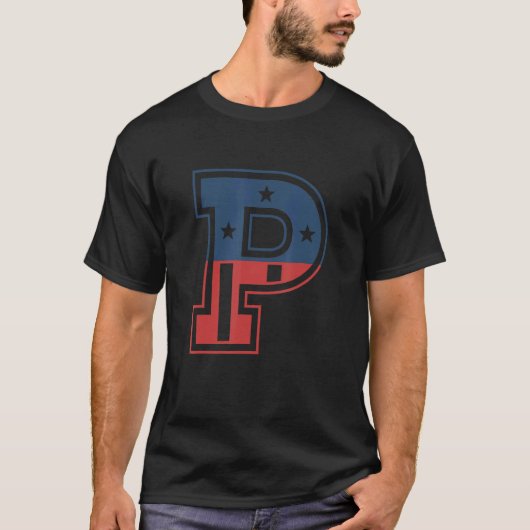 T-shirt Grosse lettre P (Devant)