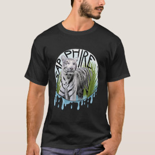 T-shirt Grosse Secourt de chat Sapphire à éclaboussure