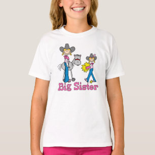 T-shirt Grosse soeur des filles à bâtons