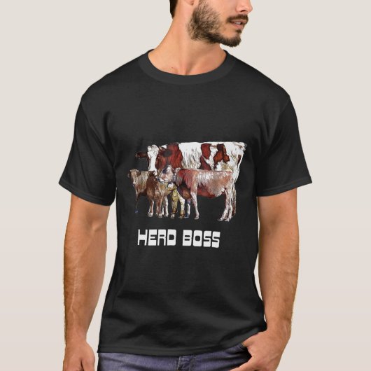 T-shirt Grosse Vache Boss Chef Du Pack Xmas (Devant)