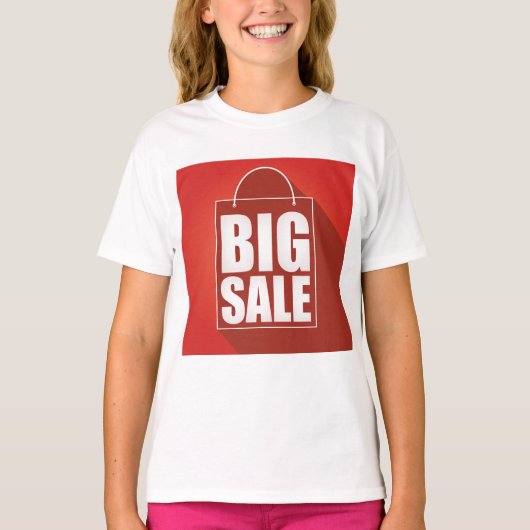 T-shirt Grosse vente Red Retail Bag Conception (Devant)