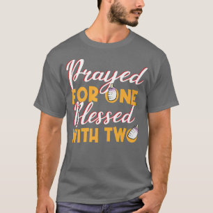 T-shirt Grossesse Bénéficiée De Jumeaux Bébé Mignonne Nouv