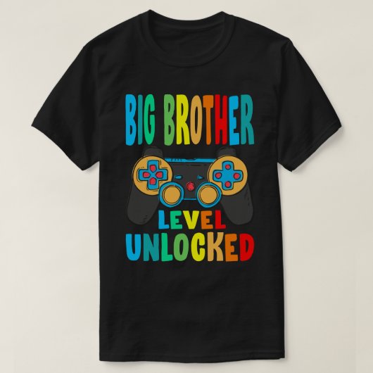 T-shirt Grossesse Faire-part Big Brother Niveau déverrouil (Design devant)