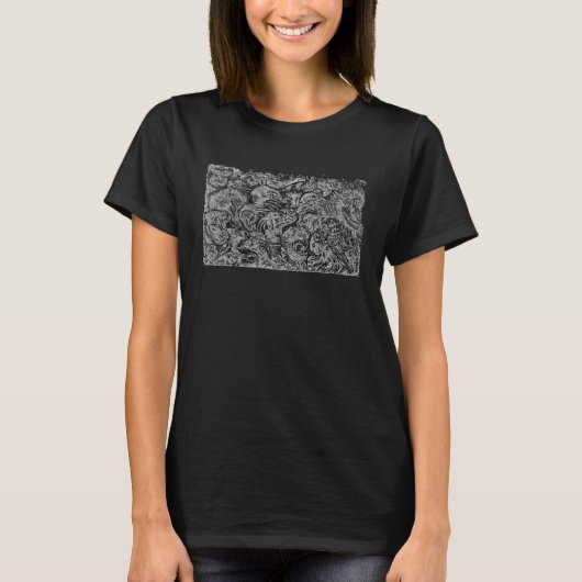 T-shirt Grotesque Strange Middle Ages Hell Vibes Monsters (Devant)