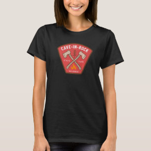 T-shirt Grotte À Rock State Park Illinois Forest Camp Fire