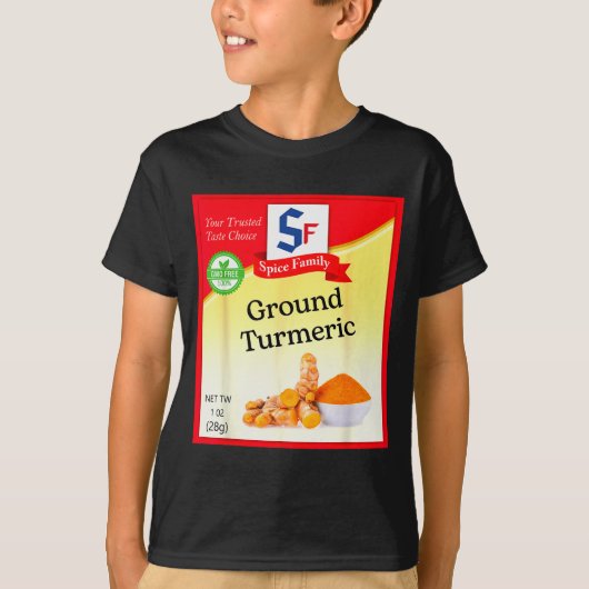 T-shirt Ground Turmeric Condiment Costume Holiday Sce Cost (Devant)