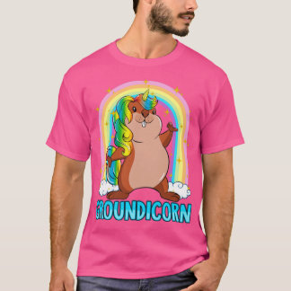 T-shirt Groundhog Day Groundicorn Unicorn Cute Girl