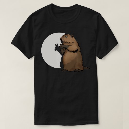 T-shirt Groundhog Day Shadow Puppet Drôle Cadeau (Design devant)