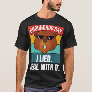 T-shirt Groundhog J'Ai Mentionné Traiter Avec Il Woodchuck