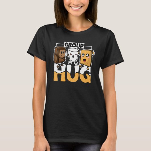 T-shirt Group Hug Smores Camping Marshmallow Design for Ca (Devant)