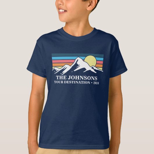 T-shirt Groupe Camping familial sur mesure (Devant)