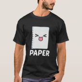 T-shirt Groupe Ciseaux Papier Costume Halloween Papier (Devant)