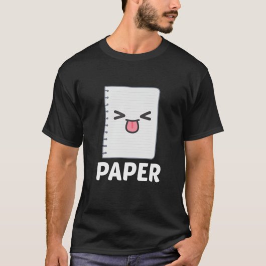 T-shirt Groupe Ciseaux Papier Costume Halloween Papier (Devant)