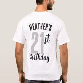 T-shirt Groupe Correspondant À La Fête D'Anniversaire Pers (Dos)