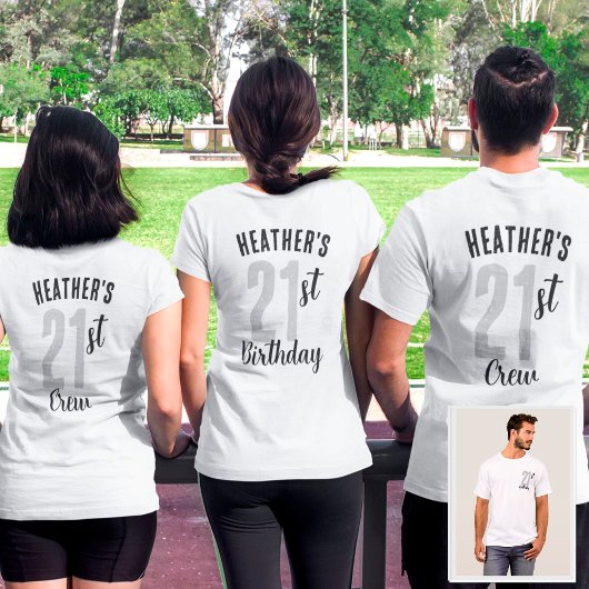 T-shirt Groupe Correspondant À La Fête D'Anniversaire Pers