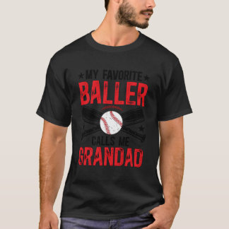 T-shirt Groupe De Baseball De Baller Préféré D'Un Pla De B