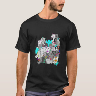 T-shirt groupe de chatons fête chats