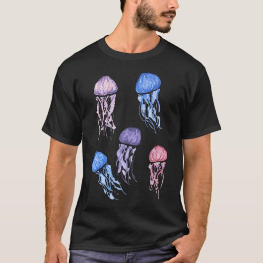 T-shirt Groupe de cinq méduses (Devant)