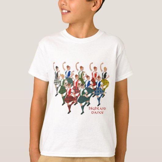 T-shirt Groupe de danse highland écossaise (Devant)