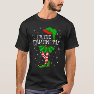 T-shirt Groupe de famille assorti Je suis l'elfe Martini d