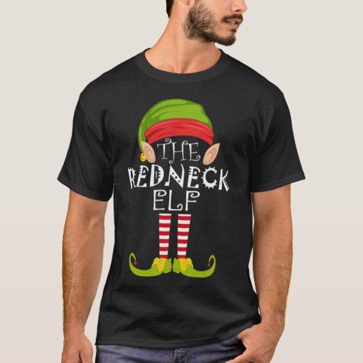 T-shirt Groupe de jumelage de famille Elf Redneck Noël ex (Devant)