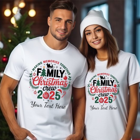 T-shirt Groupe de jumelage de Noël familial 2025 personnal