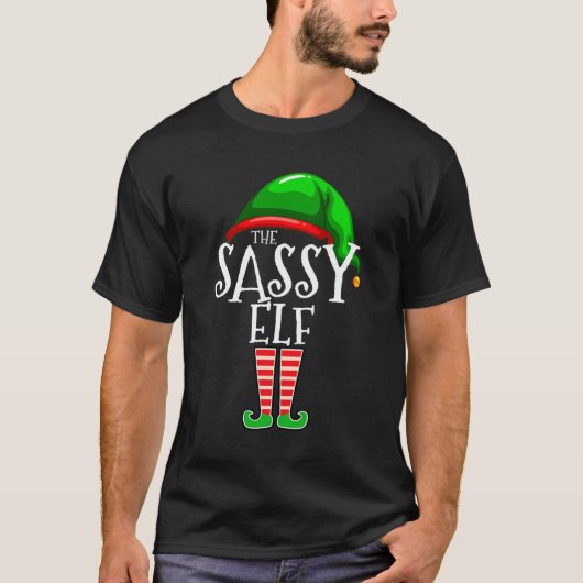 T-shirt Groupe de jumelage famille elé Sassy cadeau de Noë (Devant)