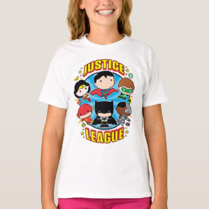 T-shirt Groupe de la Ligue de la justice de Chibi