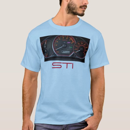 T-shirt Groupe de mesure de chemise de STI d'Impreza (Devant)