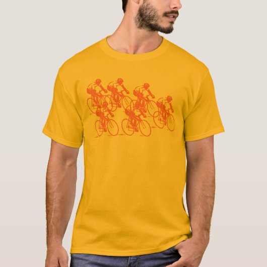 T-shirt Groupe de recyclage, conception orange (Devant)