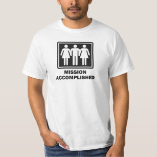 T-shirt Groupe de trois personnes accompli de mission