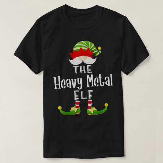 T-shirt Groupe Elf en métal lourd Noël Funny Pajama Party (Design devant)