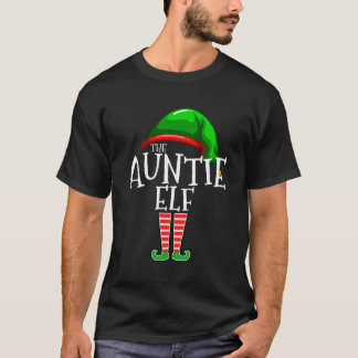 T-shirt Groupe Elf Tante Correspondant Famille Cadeau Noël