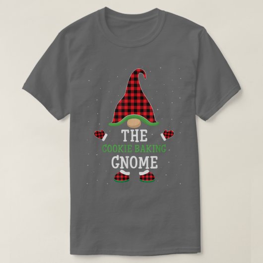 T-shirt Groupe Gnome Cuisine Cookie Correspondant P Noël (Design devant)