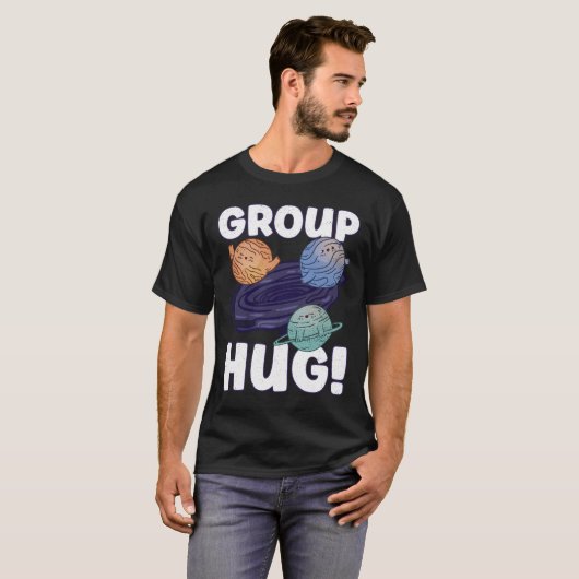 T-shirt Groupe Hug ! - Astronomie spatiale à trou noir (Devant entier)