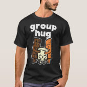 T-shirt Groupe Hug Marshmallow Smore Camping Pun Camper Fa (Devant)