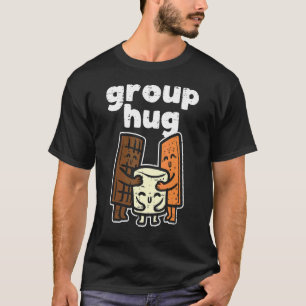 T-shirt Groupe Hug Marshmallow Smore Camping Pun Camper Fa