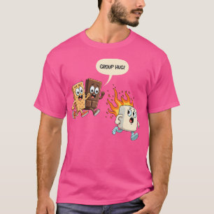 T-shirt Groupe Hug Marshmallow Smore Funny Camping Famille