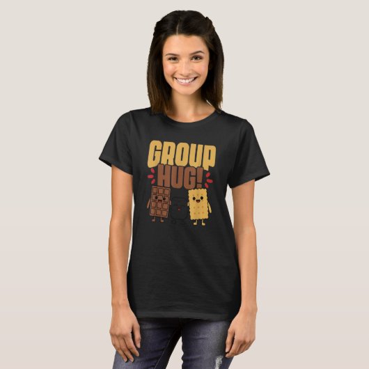 T-shirt Groupe Hug S'more Chocolat Chocolat Marshmallow Ca (Devant entier)