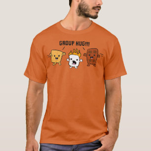 T-shirt Groupe Hug Smores Campfire Marshmallow Chocolat Sm