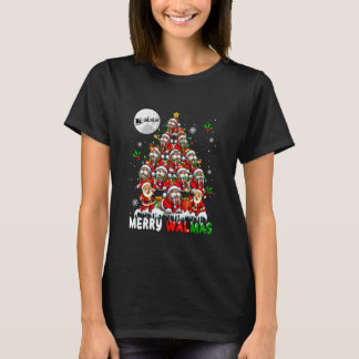 T-shirt Groupe joyeux Walmas Santa Morseaux de Noël comme