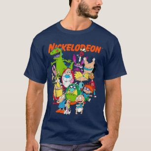 T-shirt Groupe Nickelodeon Tous les personnages rétro des