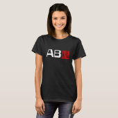 T-shirt Groupe sanguin AB Kanji japonais (Devant entier)