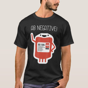 T-shirt Groupe sanguin Ab négatif donneur de sang Ab négat
